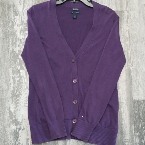 Tommy Hilfiger Sweaters - 3/$20 Tommy Hilfiger Purple Cardigan Size S/P